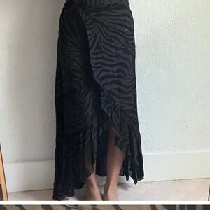 Bash hi- low Zebra Print skirt